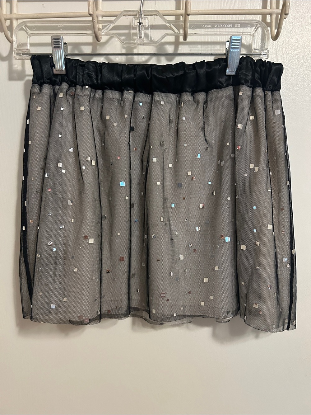 SO Sheer Sequin Mini Skirt